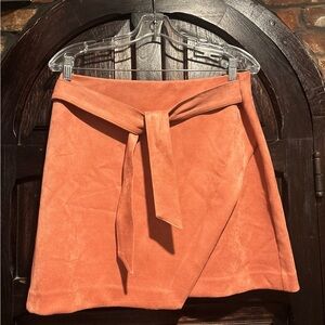 Ann Taylor Elegant Coral Wrap Skirt